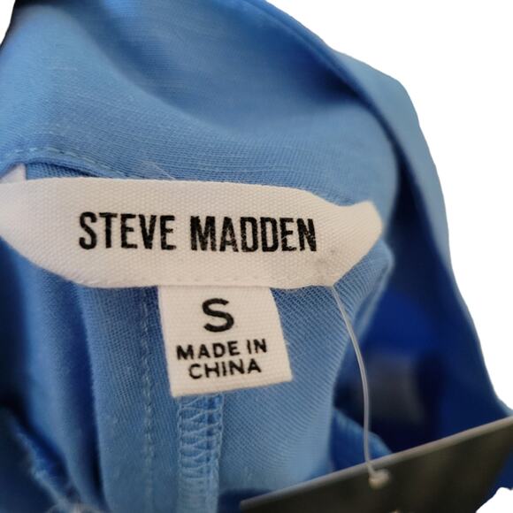 Steve Madden Trouser Pants Size Small S Wide Leg Blue Classic Elegant Office - Picture 9 of 13